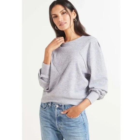 Allison Joy 80's Sweatshirt Women XS Gray  Lounge Wear Trendy Retro Weekend Soft - Picture 13 of 16